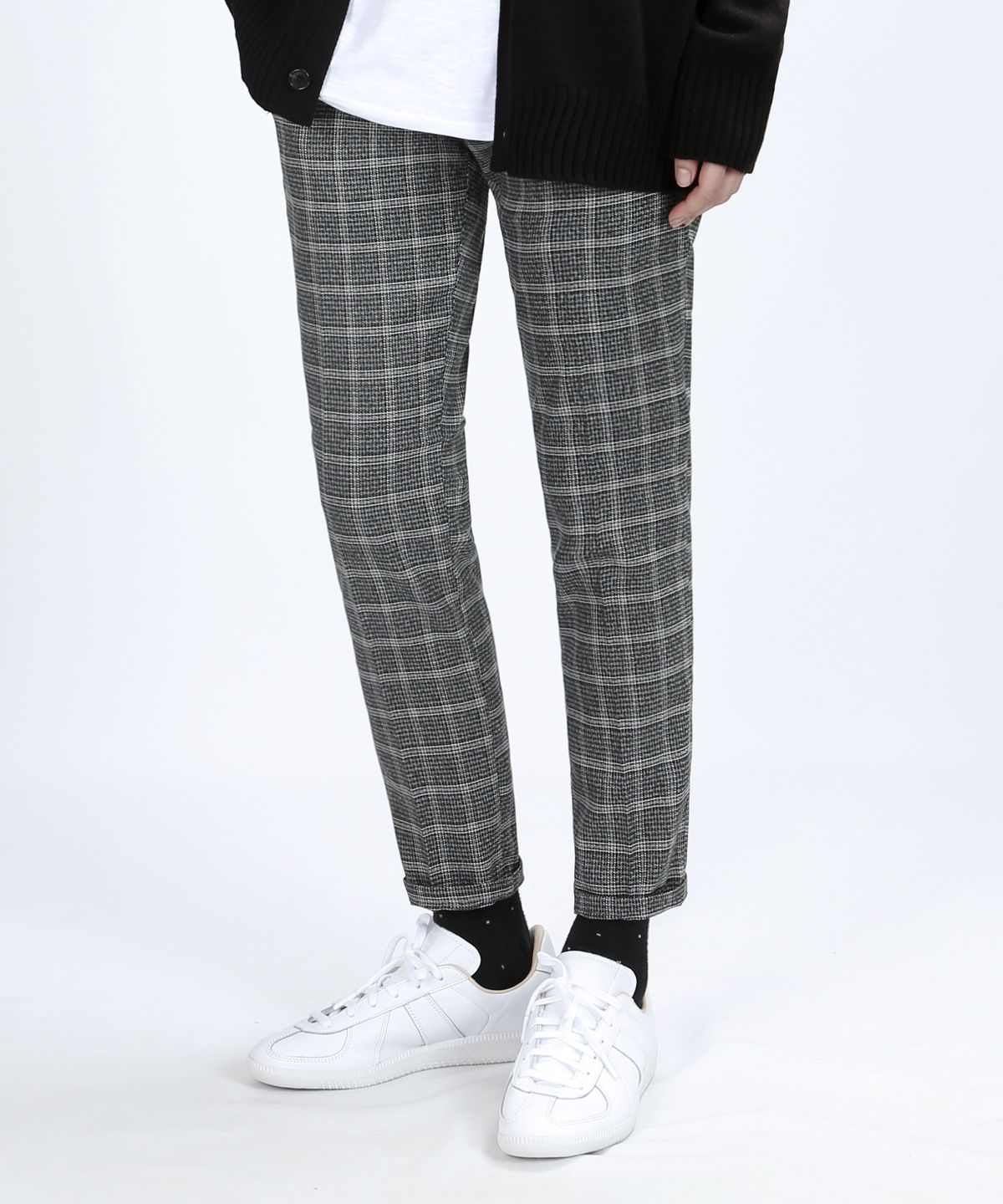 베리베인(VERYVAIN) BT59 COLOMBO CHECK SLACKS (BLACK)