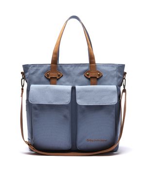 빈티지크로스카툰투포켓(블루)