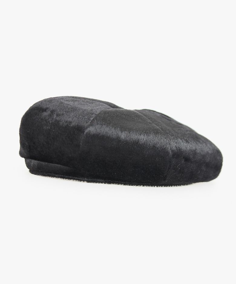 CALF SKIN BERET (BLACK)