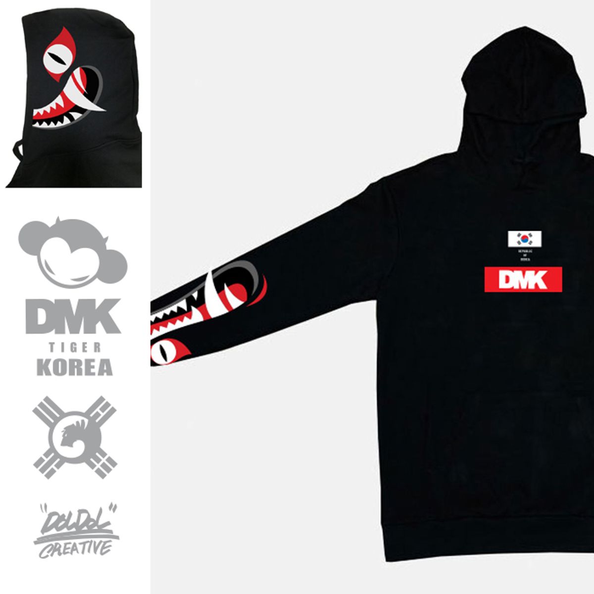 돌돌(DOLDOL) [스페샬] DMK_HOODY_32 그래피티 아티스트 데빌몽키 dmk 호랑이 한국 캐릭터 그래픽 디자인 후드티 후디
