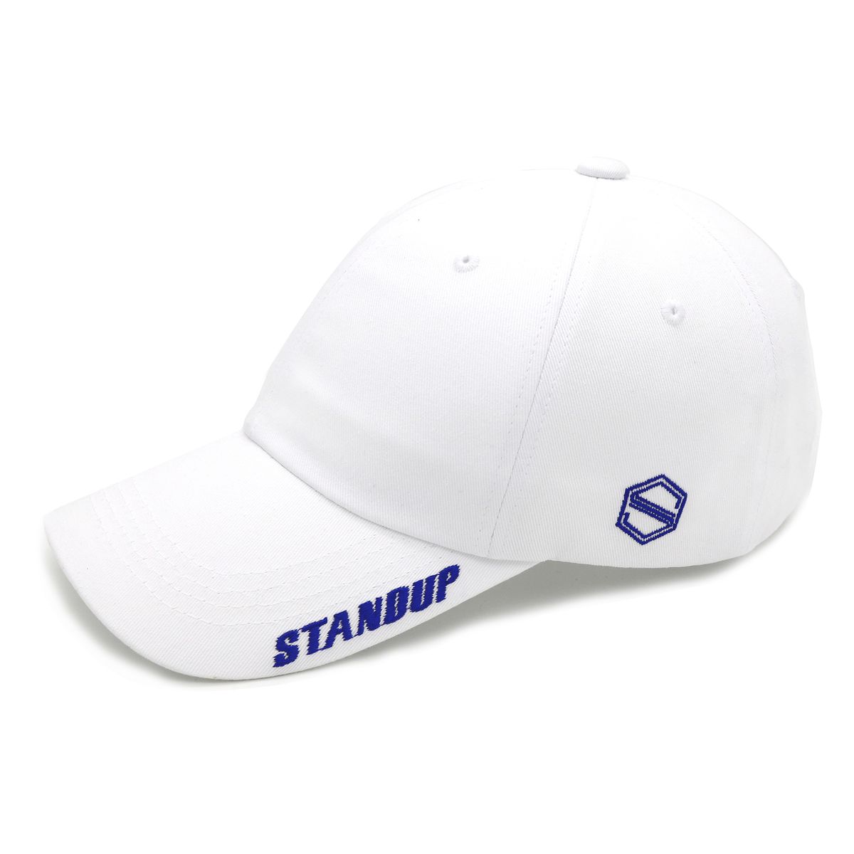 스탠드업(STANDUP) 바이저스탠드업  블루화이트 컬러 볼캡(레귤러핏)