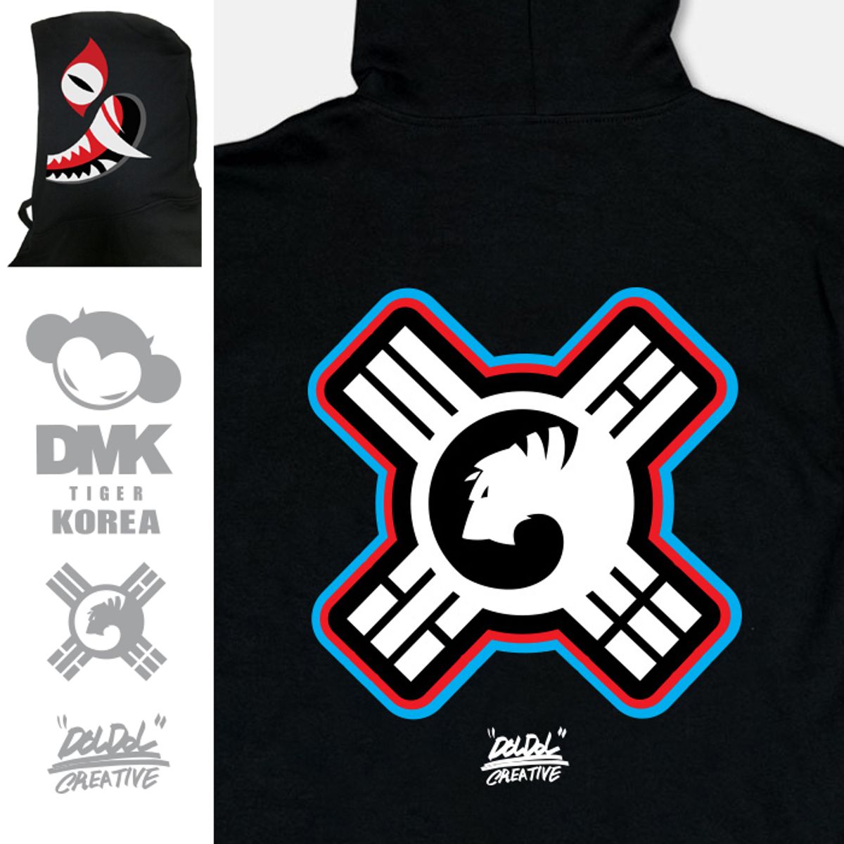 돌돌(DOLDOL) [스페샬] DMK_HOODY_52 그래피티 아티스트 데빌몽키 dmk 호랑이 한국 캐릭터 그래픽 디자인 후드티 후디