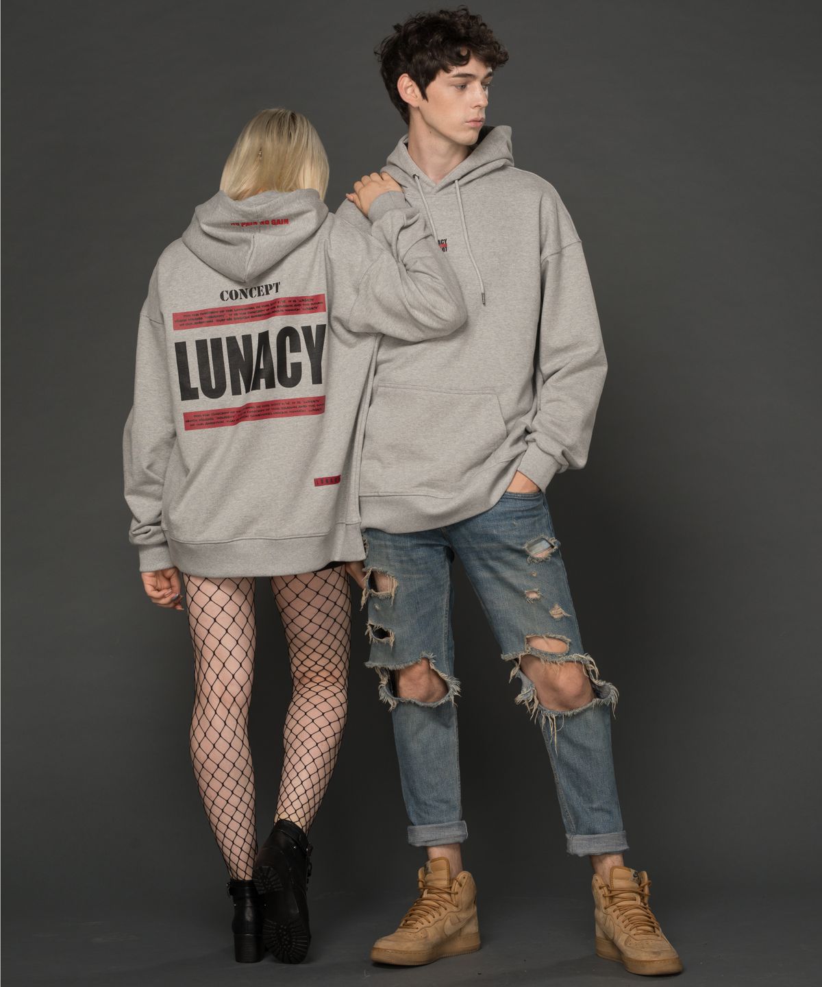 루나시(LUNACY) H2 컨셉트 후드 - 그레이