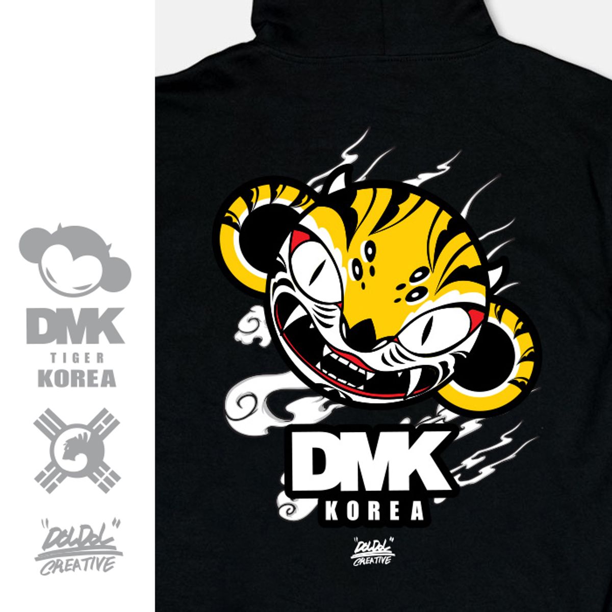 돌돌(DOLDOL) [스페샬] DMK_HOODY_41 그래피티 아티스트 데빌몽키 dmk 호랑이 한국 캐릭터 그래픽 디자인 후드티 후디