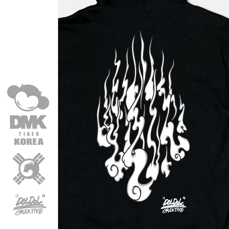 [스페샬] DMK_HOODY_50 그래피티 아티스트 데빌몽키 dmk 호랑이 한국 캐릭터 그래픽 디자인 후드티 후디