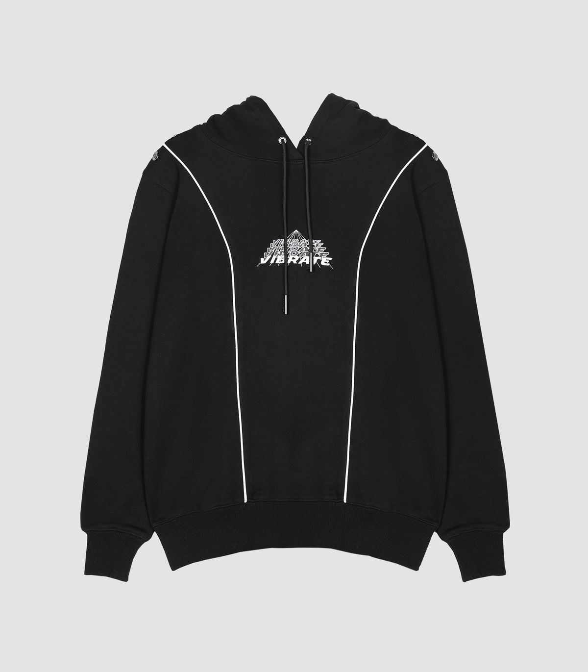 바이브레이트(VIBRATE) SPACE TRIP LINE HOODIE (BLACK)