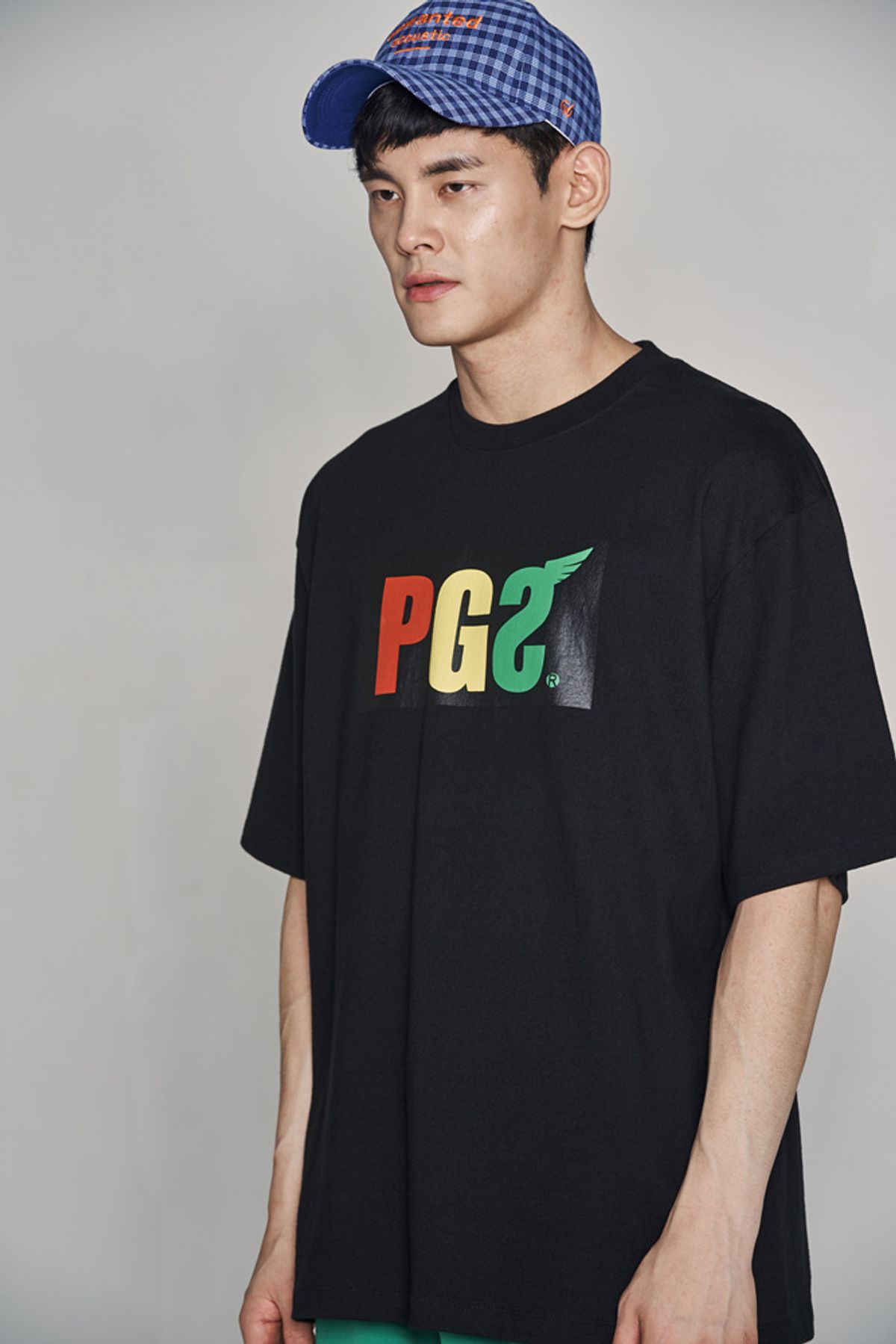 피글스(PIGLES) 베이직 박스로고 티셔츠(블랙)