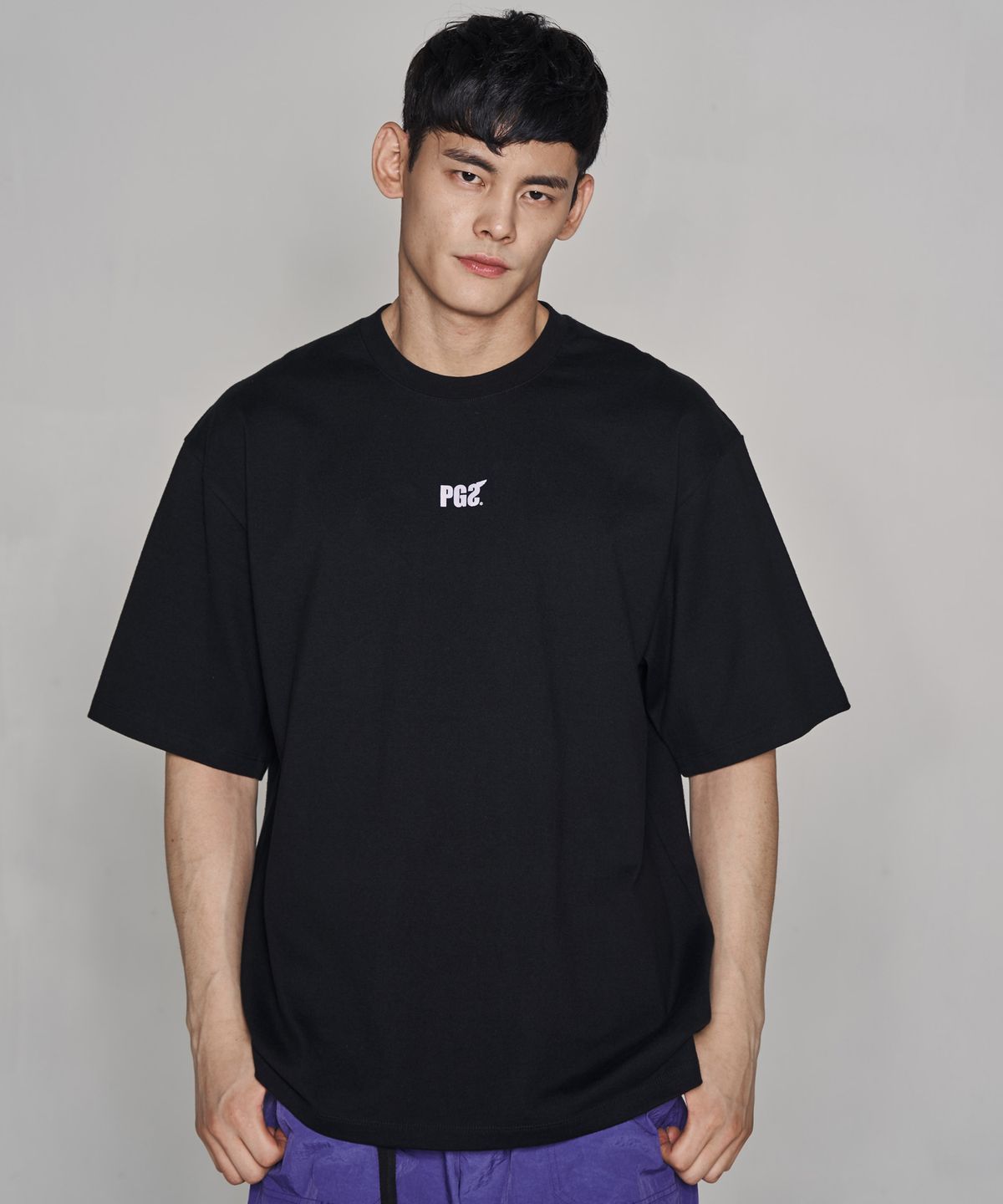 피글스(PIGLES) 무빙로고 티셔츠(블랙)