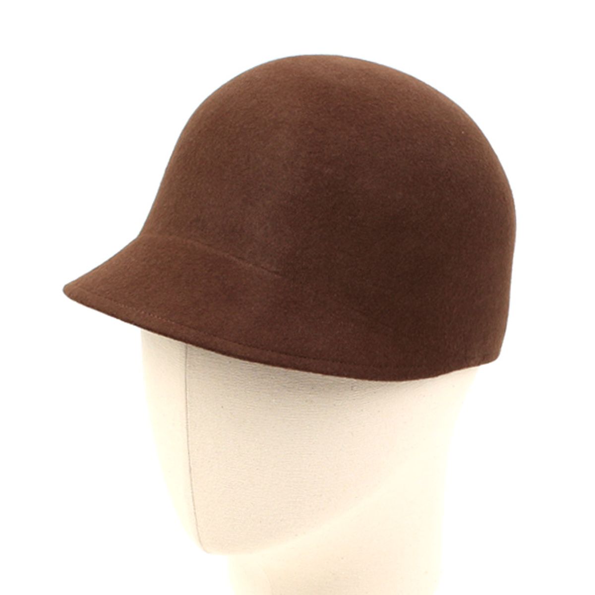 유니버셜 케미스트리(UNIVERSAL CHEMISTRY) Wool Brown Round Riding Cap 승마모자