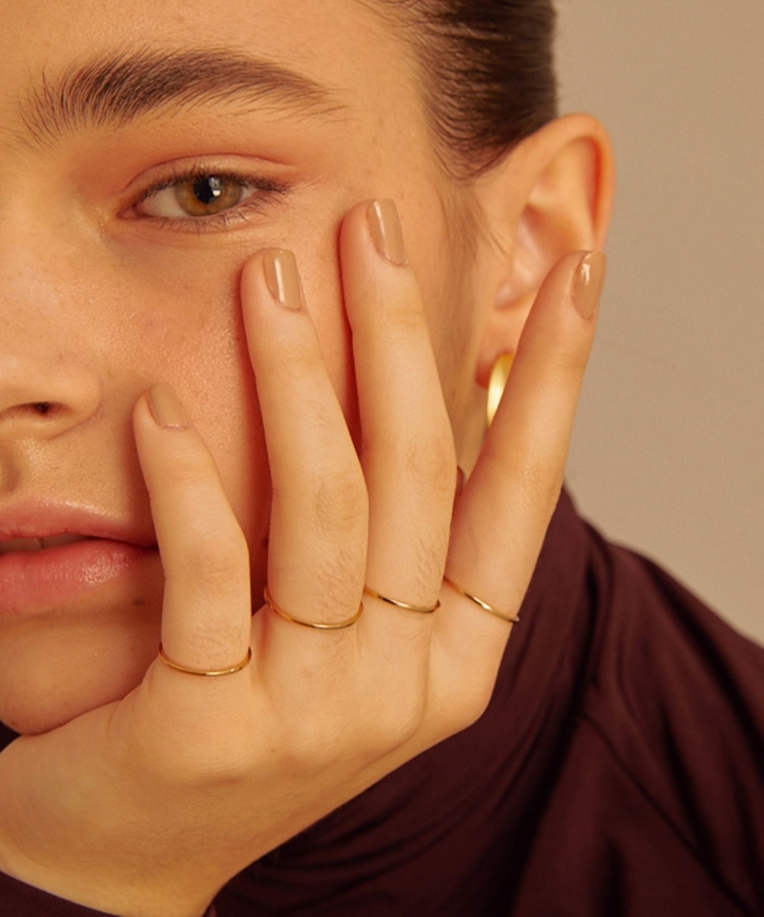 ★LOVE ME MONSTER★Tiny Rosegold Surgical Rings [4 Set] MUSINSA | LOVE ME MONSTER [Surgical_4 Set] Tiny Gold