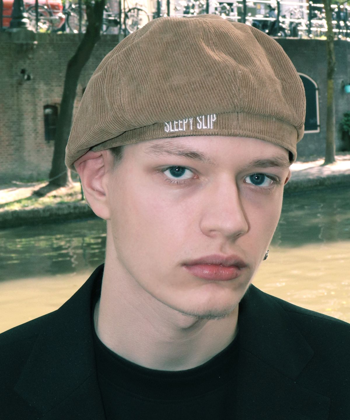 슬리피슬립(SLEEPYSLIP) [unisex]CORDUROY BROWN NEWSBOY CAP