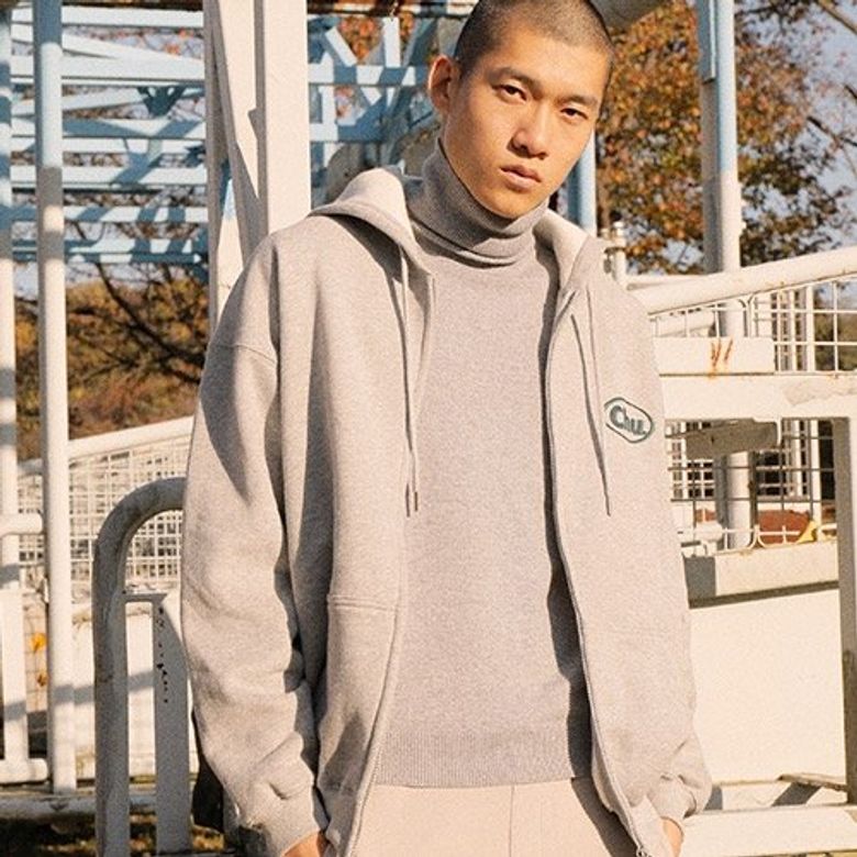 Chu pull zipup Hoodie CH304 그레이