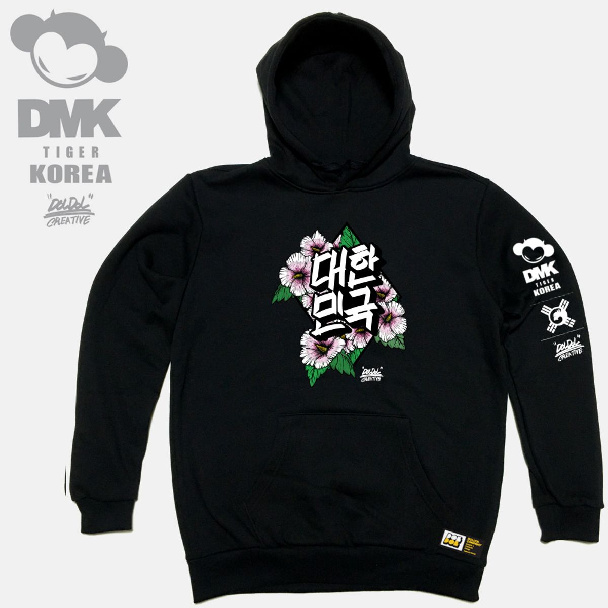돌돌(DOLDOL) DMK_HOODY_60 그래피티 아티스트 데빌몽키 dmk 호랑이 대한민국 캐릭터 후드티 후디