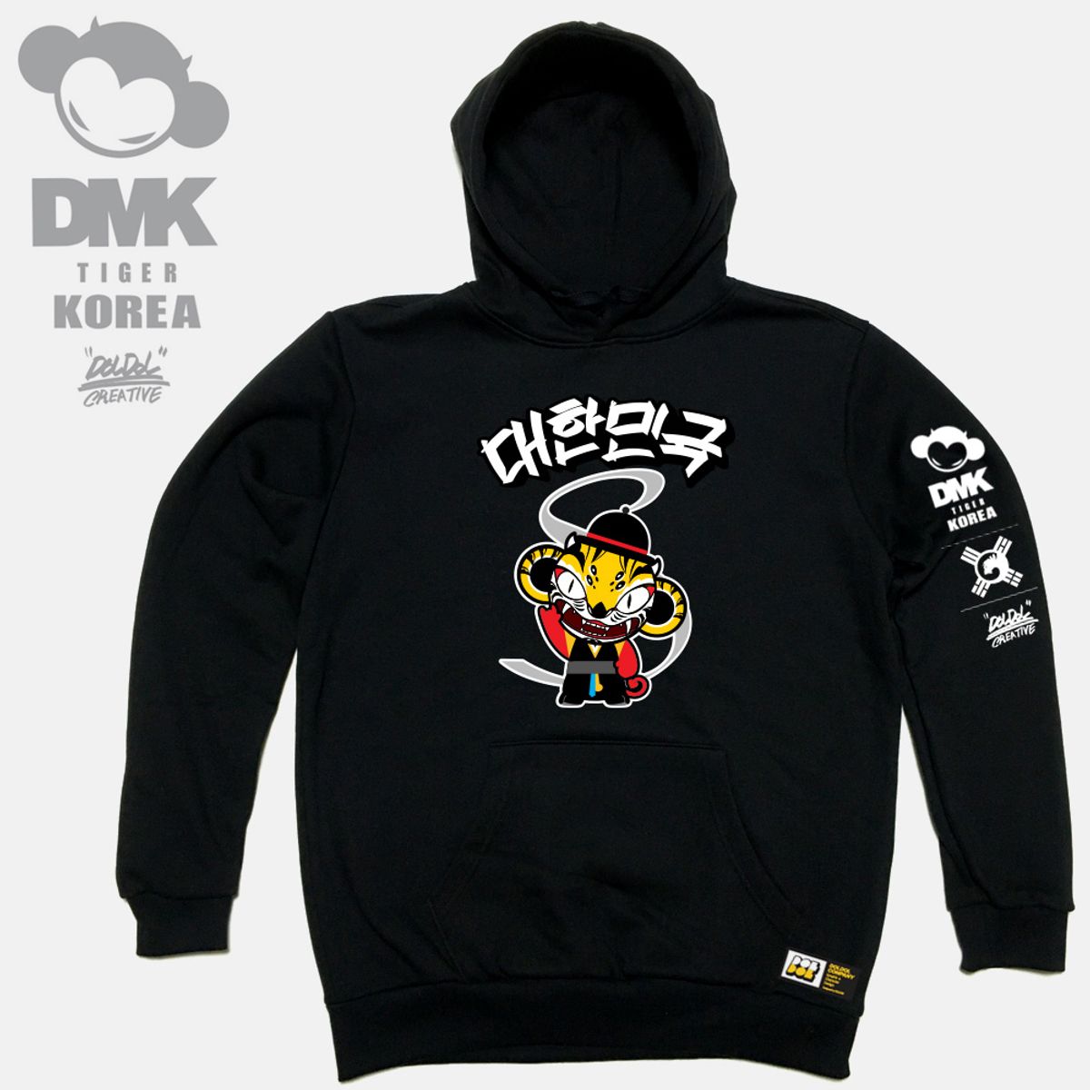 돌돌(DOLDOL) DMK_HOODY_69 그래피티 아티스트 데빌몽키 dmk 호랑이 대한민국 캐릭터 후드티 후디