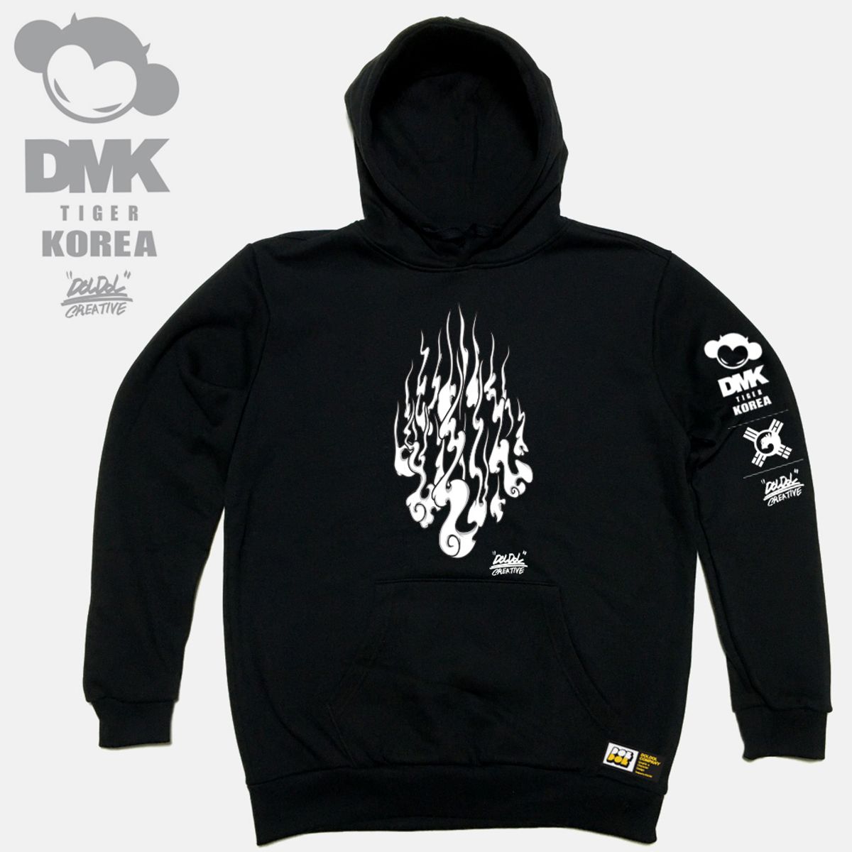돌돌(DOLDOL) DMK_HOODY_71 그래피티 아티스트 데빌몽키 dmk 호랑이 대한민국 캐릭터 후드티 후디