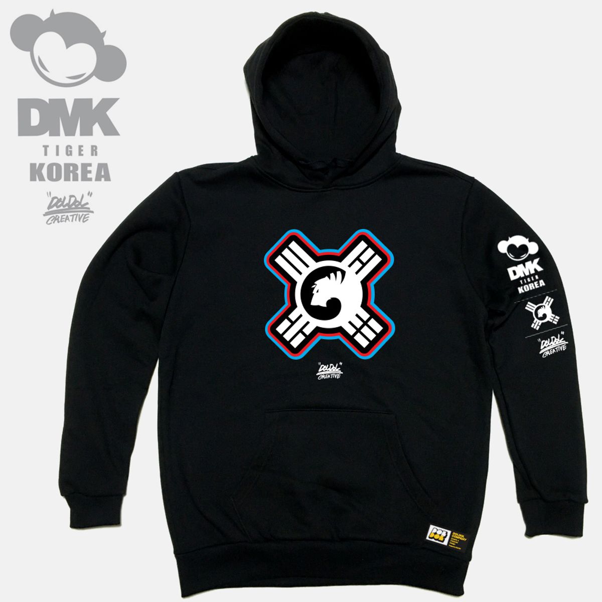 돌돌(DOLDOL) DMK_HOODY_72 그래피티 아티스트 데빌몽키 dmk 호랑이 대한민국 캐릭터 후드티 후디