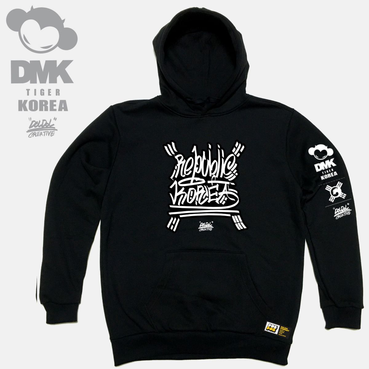 돌돌(DOLDOL) DMK_HOODY_73 그래피티 아티스트 데빌몽키 dmk 호랑이 대한민국 캐릭터 후드티 후디