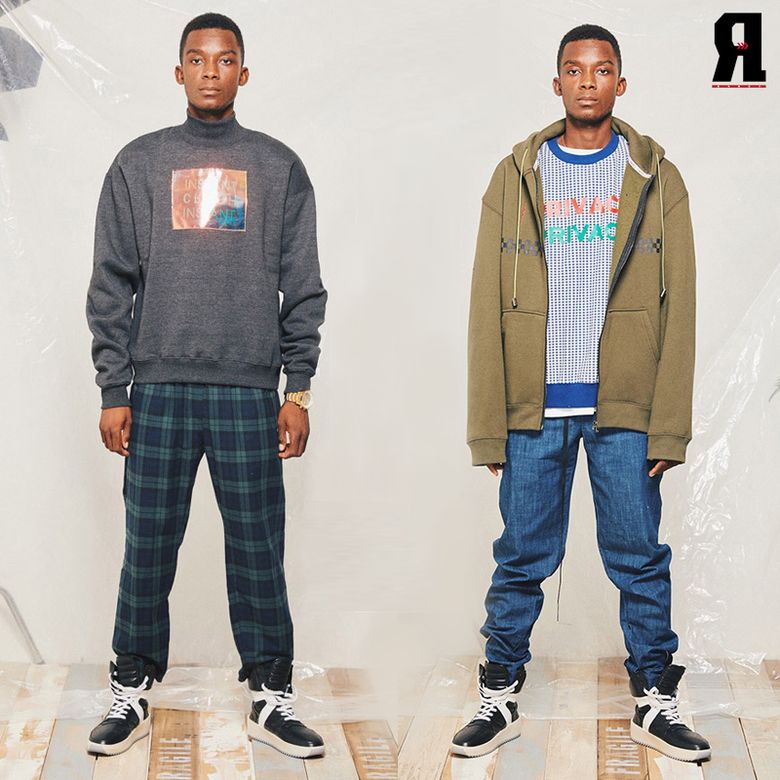 FLEG ZIPUP HOODIE(kh) + URT MOCKNECK(ch)