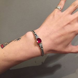 [Bs-306] 925실버 루비원석 뱅글 팔찌
