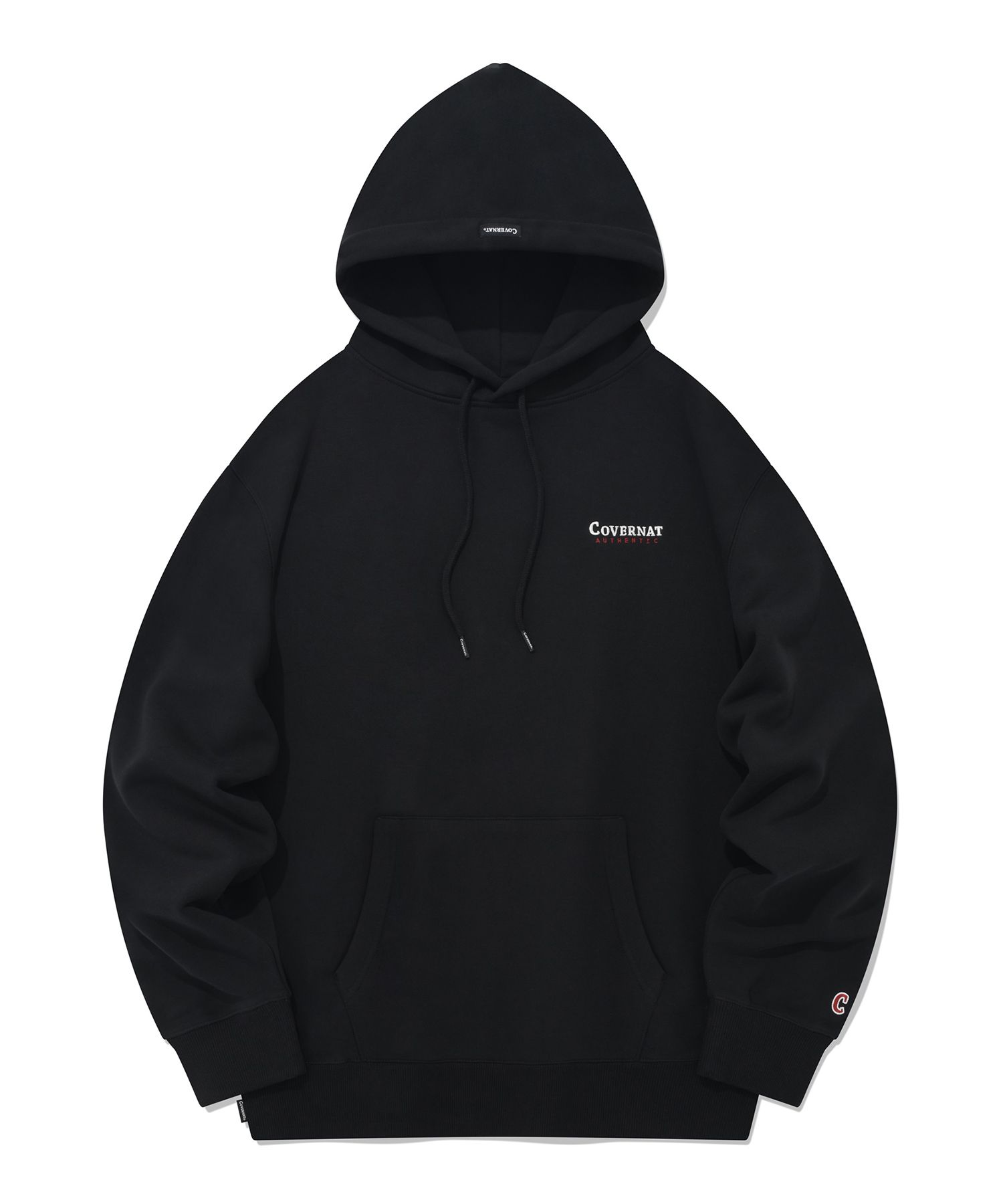 ★【COVERNAT】★SMALL AUTHENTIC LOGO HOODI.E★パーカー★ MUSINSA公式 | COVERNAT Small Authentic Logo Hoodie Black