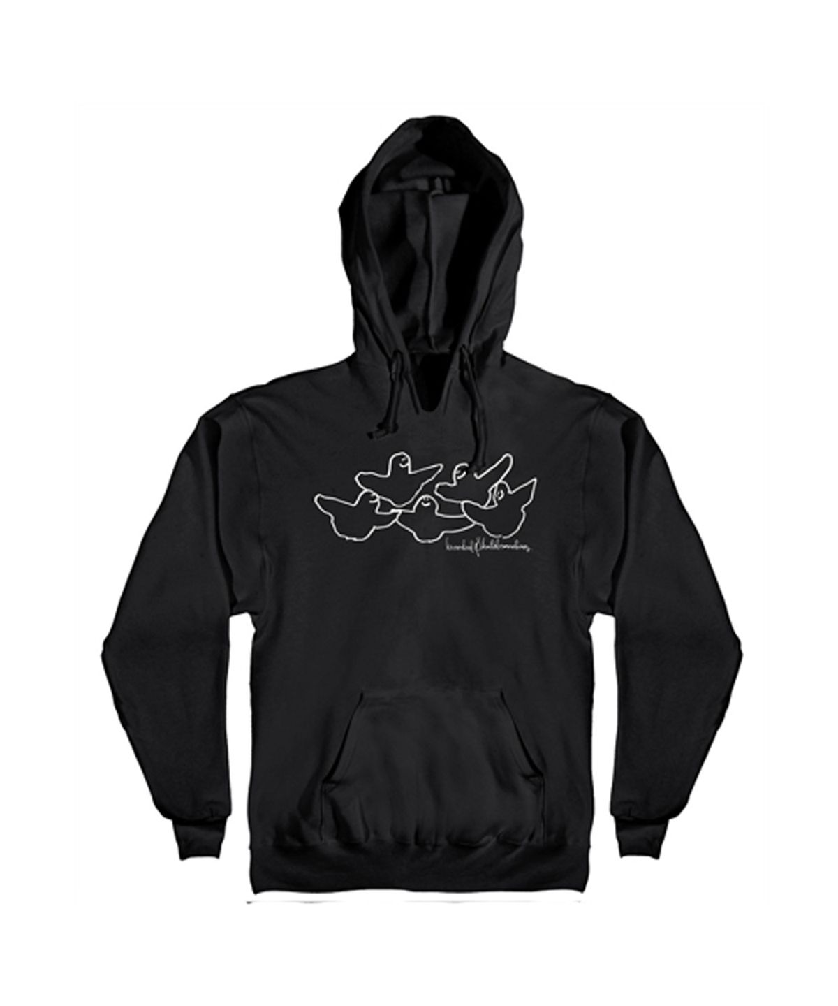 크루키드(KROOKED) OG BIRDS Pullover Hooded Sweatshirt - BLACK