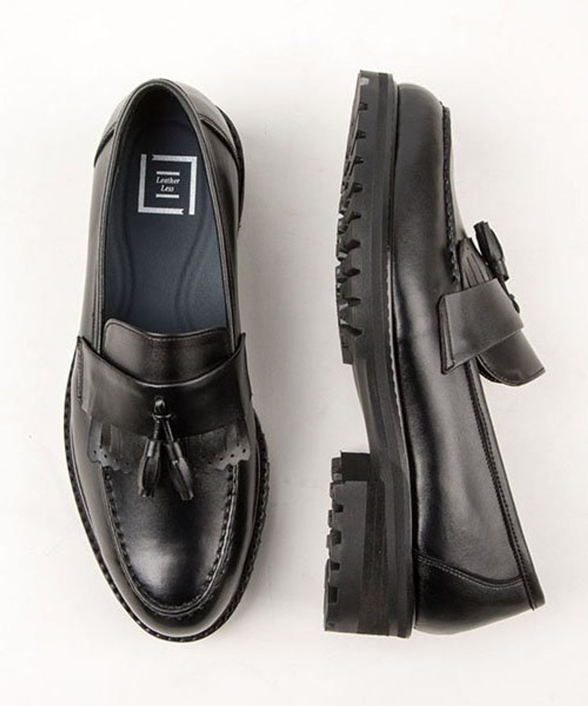 레더리스(LEATHERLESS) #408 / 워커솔 테슬로퍼 / 블랙 / for men