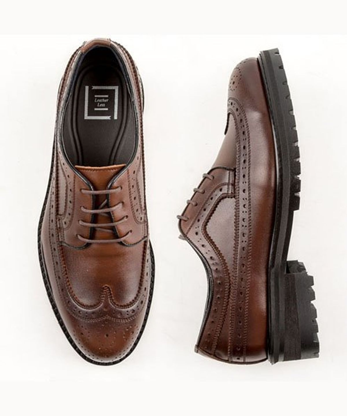 레더리스(LEATHERLESS) #5054 / 캐주얼윙팁워커 / 브라운 / for men
