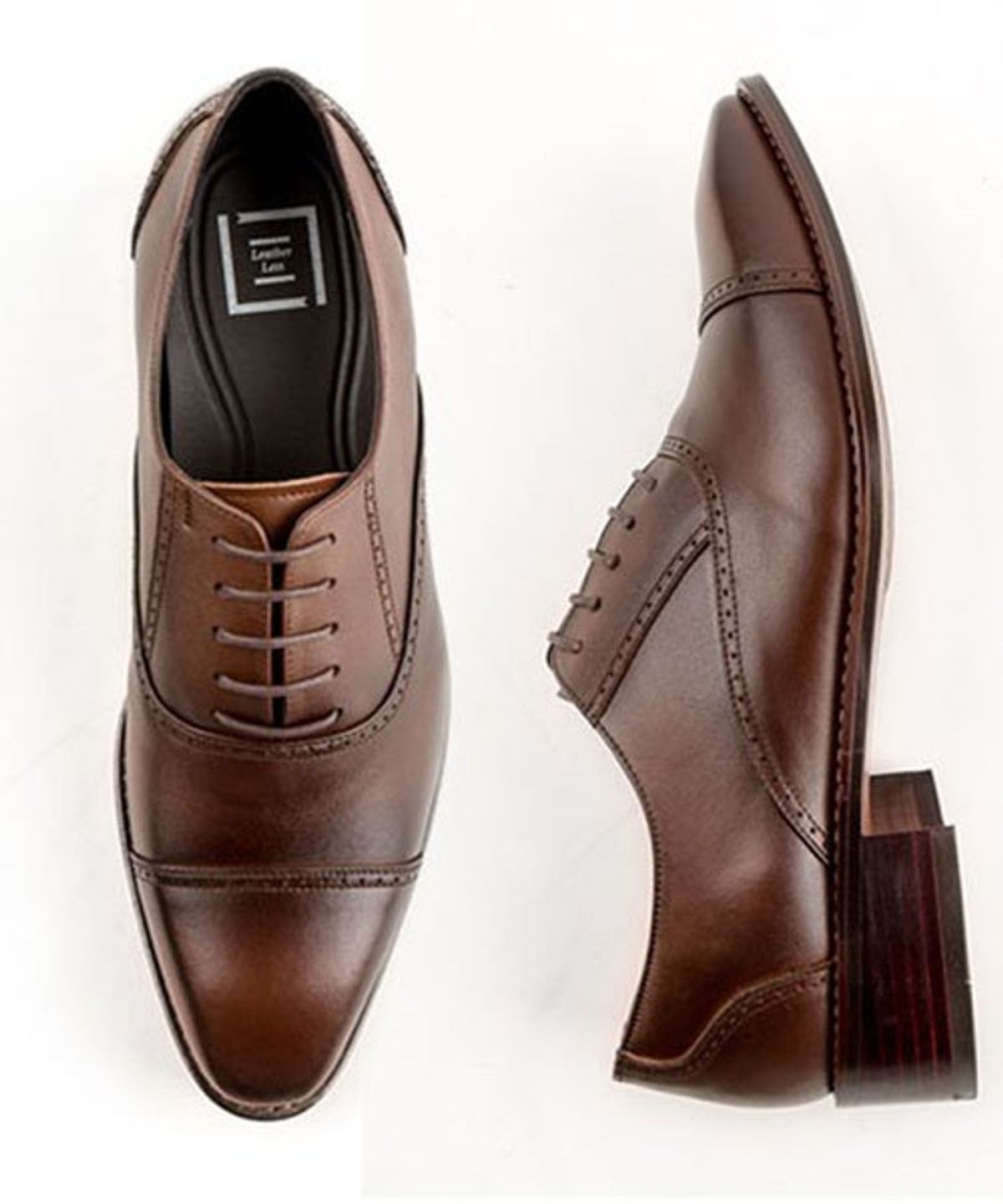 레더리스(LEATHERLESS) #0190 / 스트레이트팁 옥스포드/ 브라운 / for men