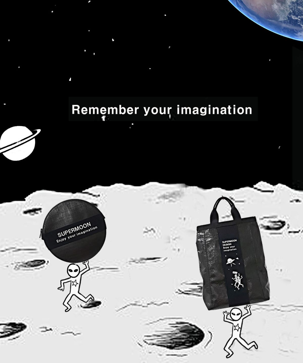 슈퍼문(SUPERMOON) Monolith - B   외계인슈퍼문여행천막천방수블랙밴드백팩디자이너가방
