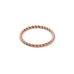 써지컬스틸 로즈골드 꼬임 반지 / GBSR-029