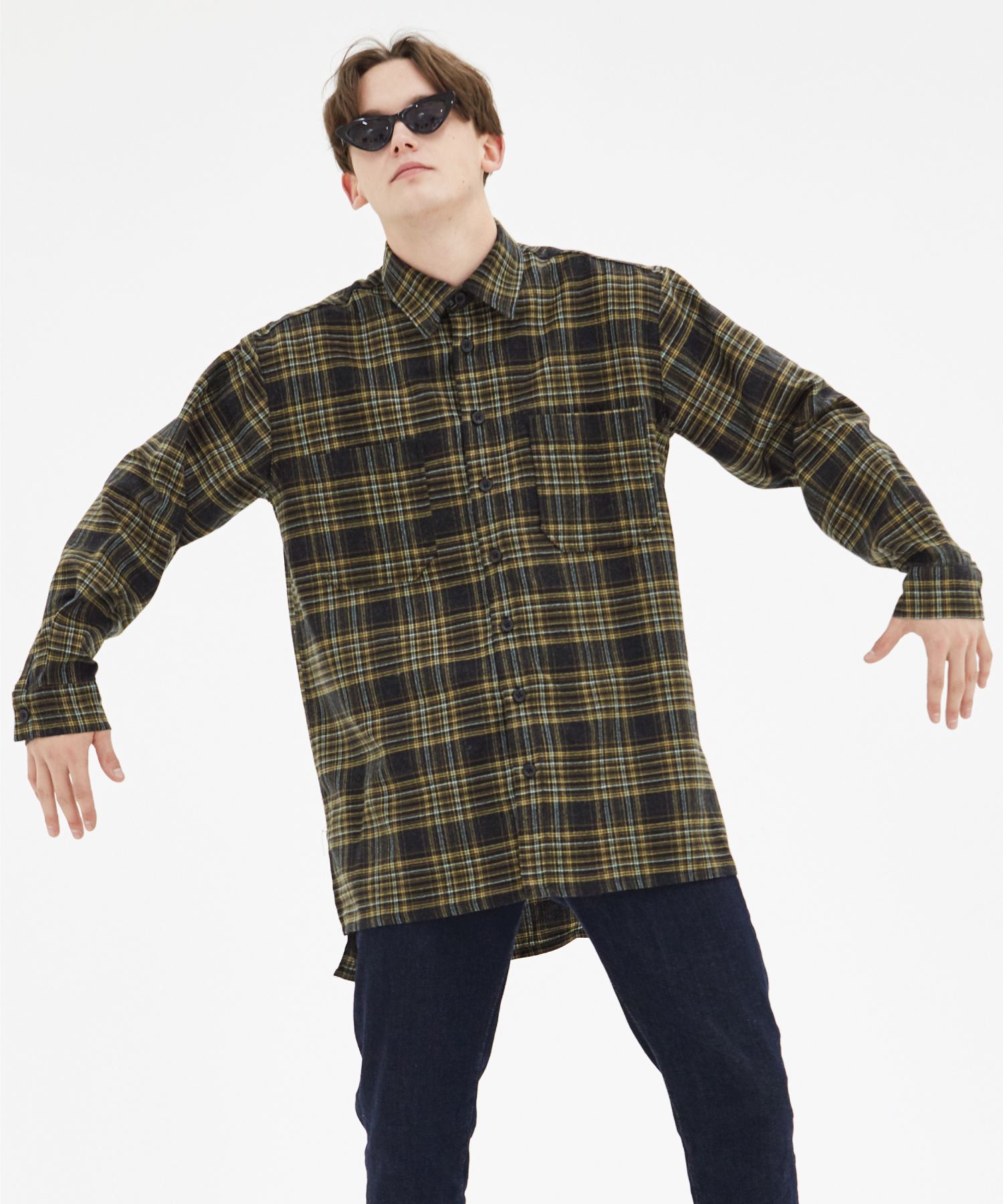 【CPGN STUDIO】Recording Long Sleeve Heavy Overfit Black MUSINSA | CPGN STUDIO HEAVY OVERSIZED WOOL BLACK CHECK SHIRT