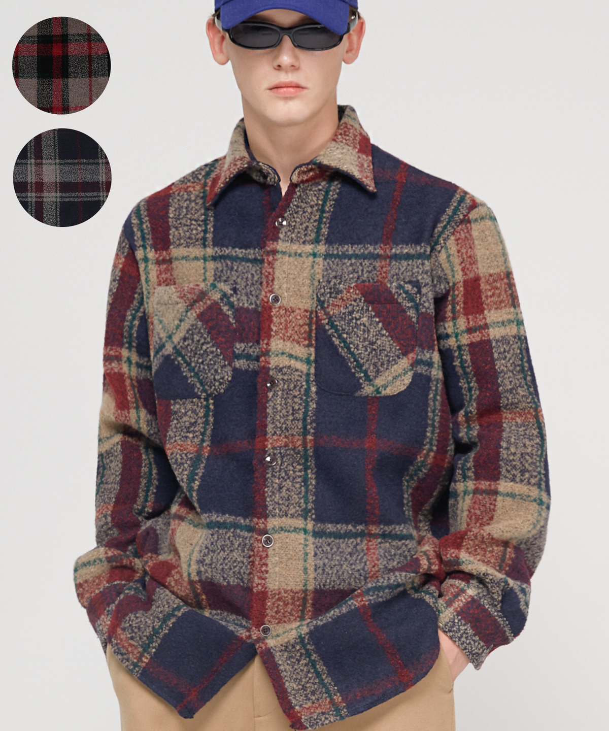 언더에어(UNDERAIR) [오버사이즈] STOUT CHECK SHIRTS (2 COLOR)