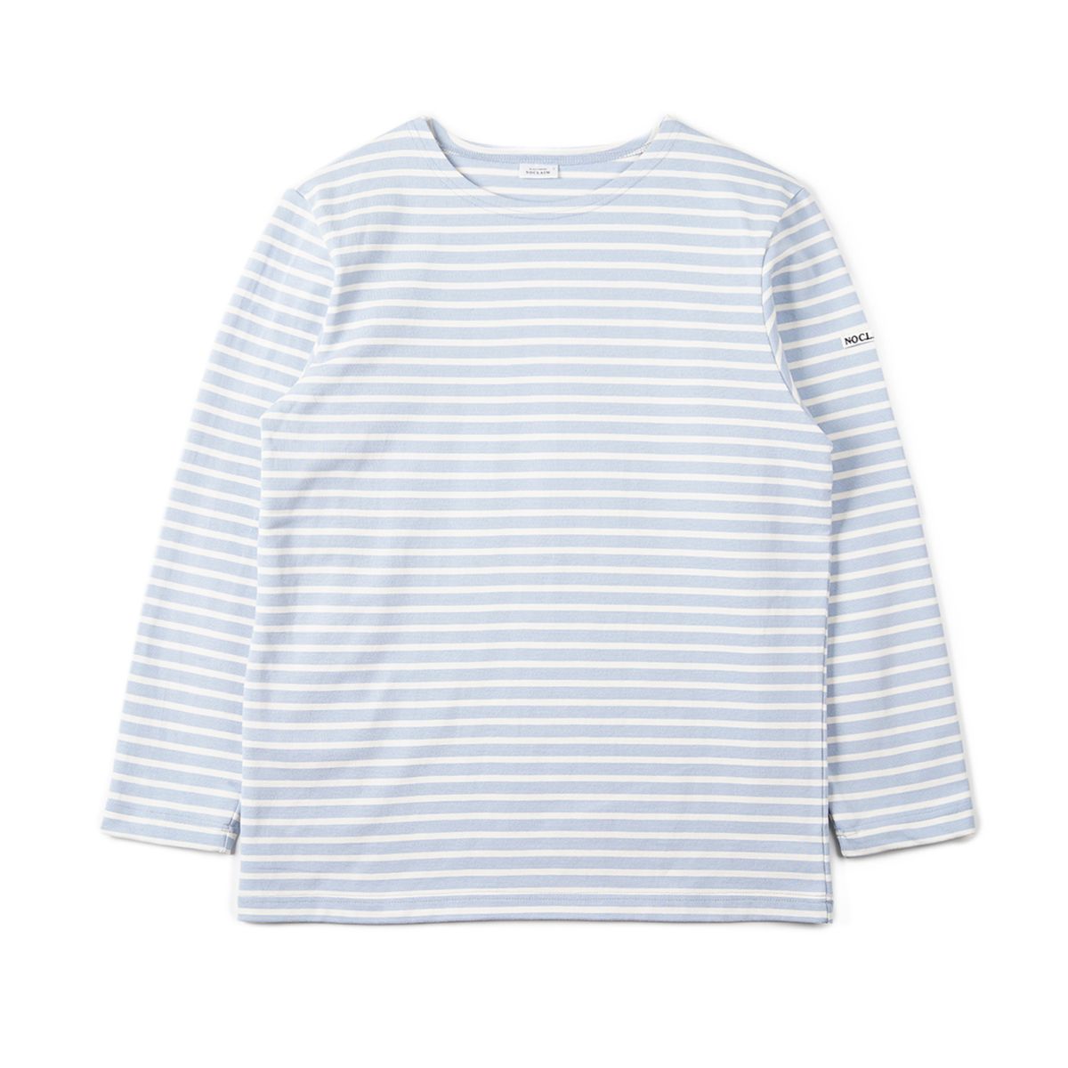 노클레임(NOCLAIM) Boat-neck Basque Shirt  Sky x Ivory