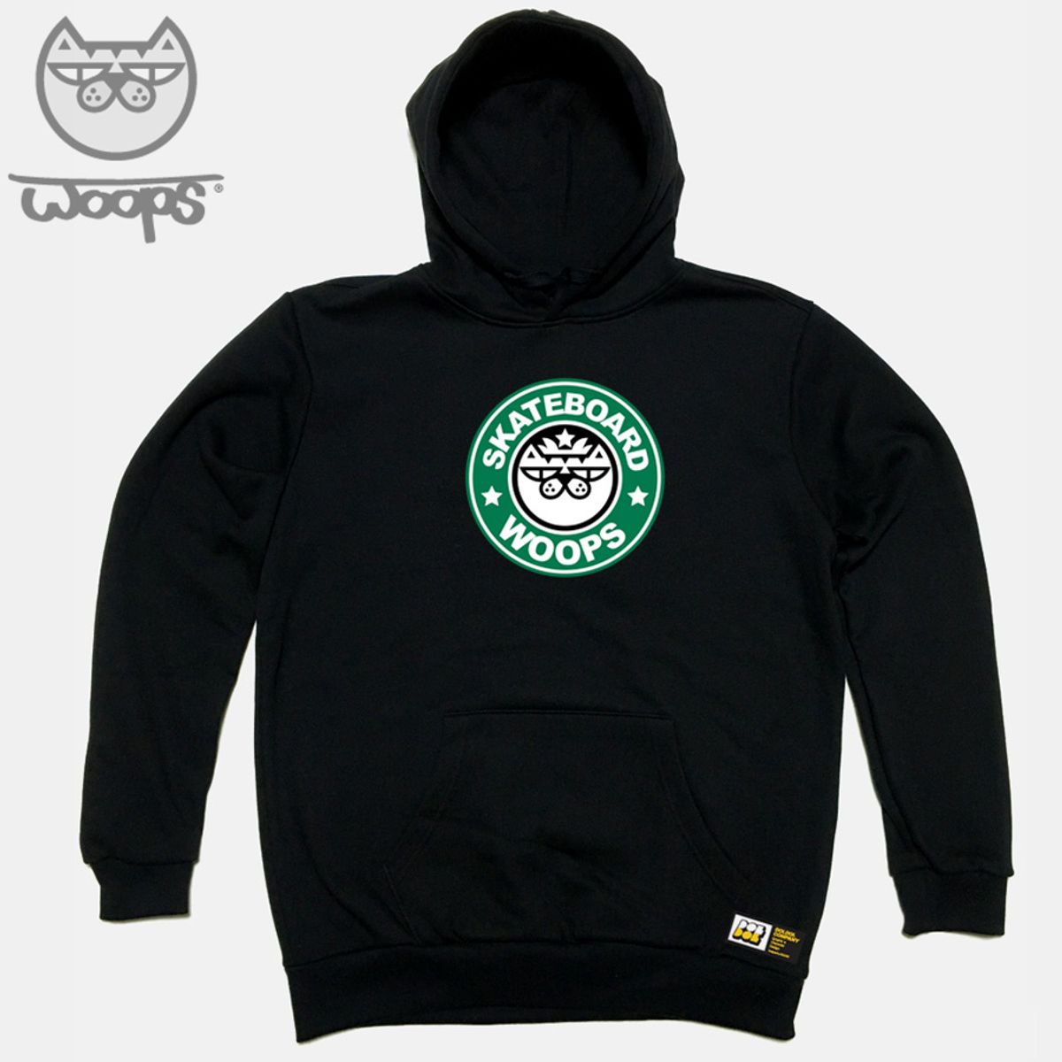 돌돌(DOLDOL) WOOPS_HOODY_38 스케이트보드 고양이 웁스 캐릭터 그래픽 디자인 후드티 후디