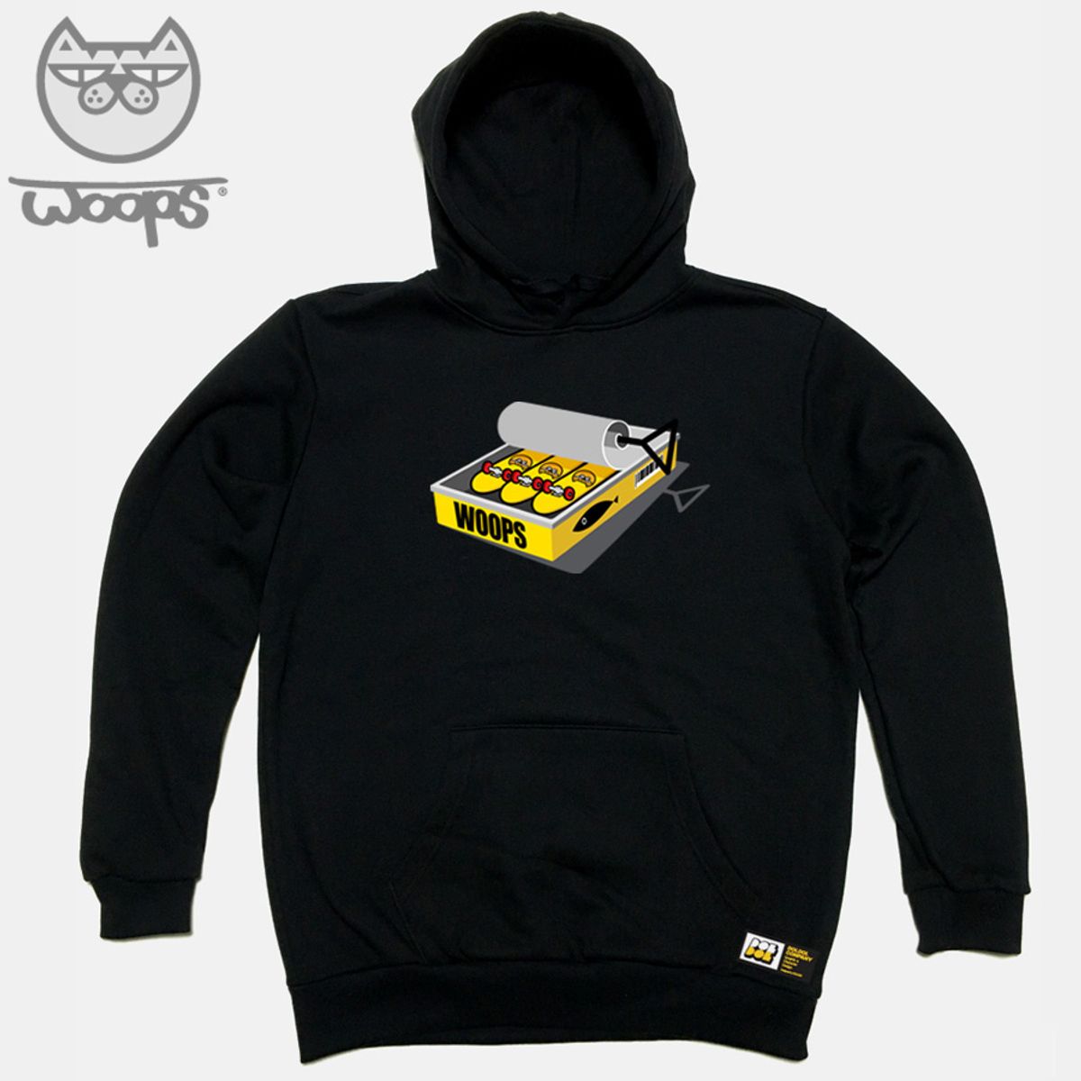 돌돌(DOLDOL) WOOPS_HOODY_46 스케이트보드 고양이 웁스 캐릭터 그래픽 디자인 후드티 후드 후디