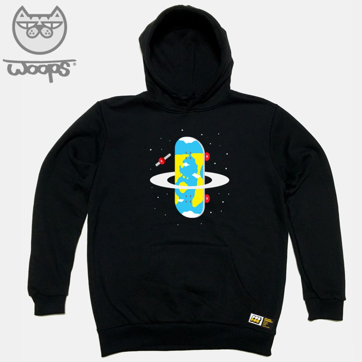 돌돌(DOLDOL) WOOPS_HOODY_48 스케이트보드 고양이 웁스 캐릭터 그래픽 디자인 후드티 후드 후디