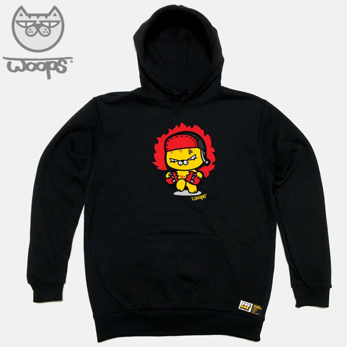 돌돌(DOLDOL) WOOPS_HOODY_52 스케이트보드 고양이 웁스 캐릭터 그래픽 디자인 후드티 후디