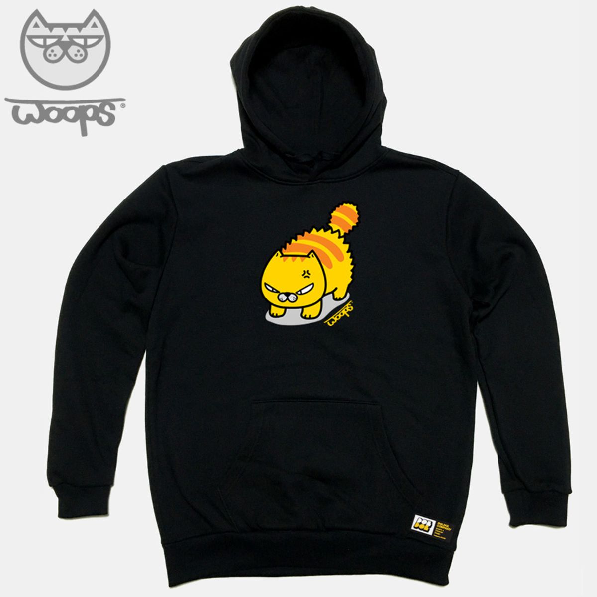돌돌(DOLDOL) WOOPS_HOODY_55 스케이트보드 고양이 웁스 캐릭터 그래픽 디자인 후드티 후디
