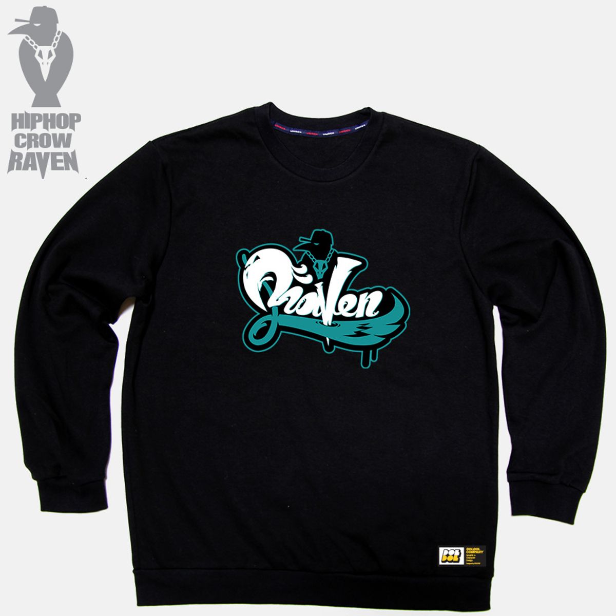돌돌(DOLDOL) RAVEN_MTM_07 힙합 크로우 라벤 까마귀 캐릭터 그래픽 디자인 맨투맨 긴팔티