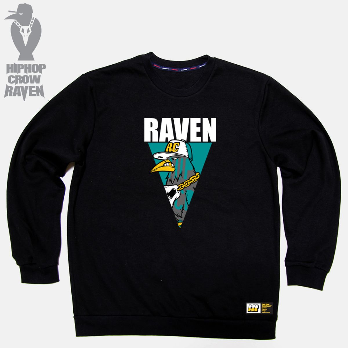 돌돌(DOLDOL) RAVEN_MTM_26 힙합 크로우 라벤 까마귀 캐릭터 그래픽 디자인 맨투맨 긴팔티