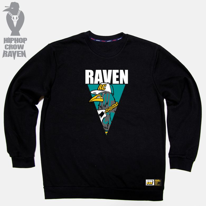 RAVEN_MTM_26 힙합 크로우 라벤 까마귀 캐릭터 그래픽 디자인 맨투맨 긴팔티