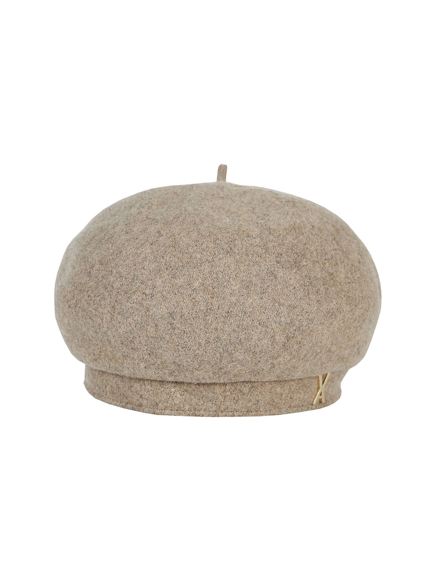 VARZAR ウール ベレー帽 ベージュ MUSINSA公式 | VARZAR スタッズロゴウールベレー帽ベージュ