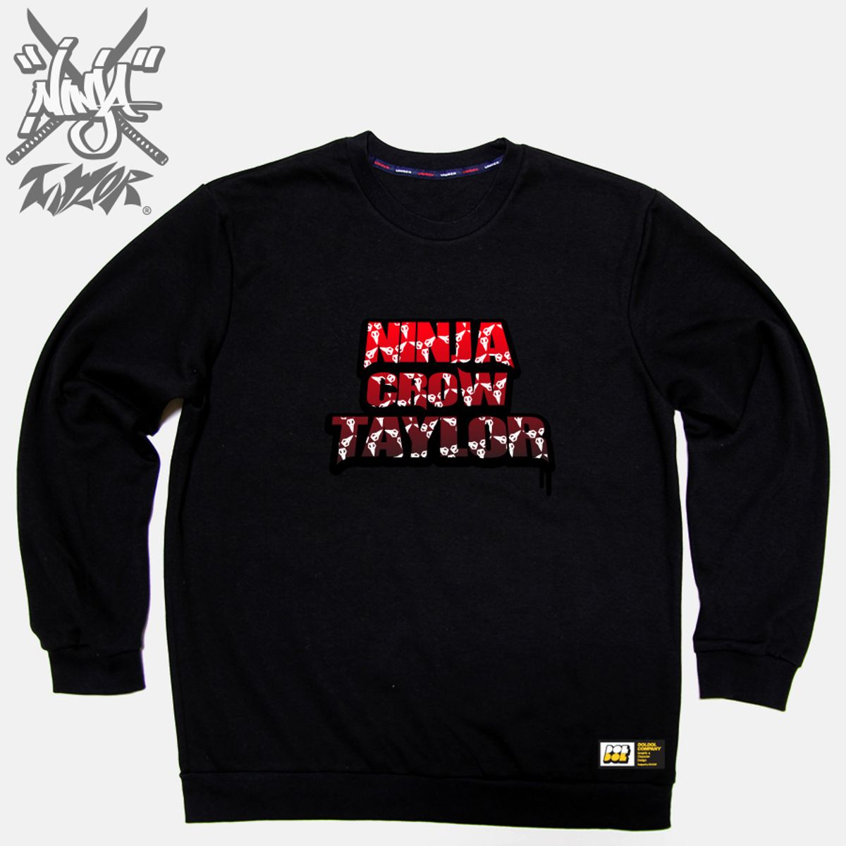 돌돌(DOLDOL) Ninja crow taylor_MTM-05 닌자 크로우 까마귀 테일러 캐릭터 그래픽 디자인 맨투맨 긴팔티