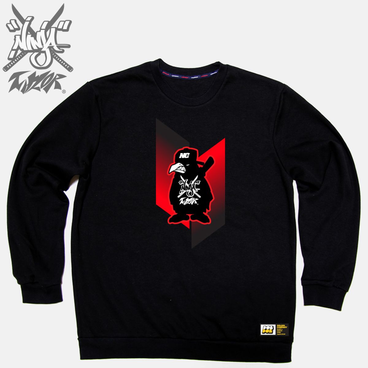 돌돌(DOLDOL) Ninja crow taylor_MTM-10 닌자 크로우 까마귀 테일러 캐릭터 그래픽 디자인 맨투맨 긴팔티