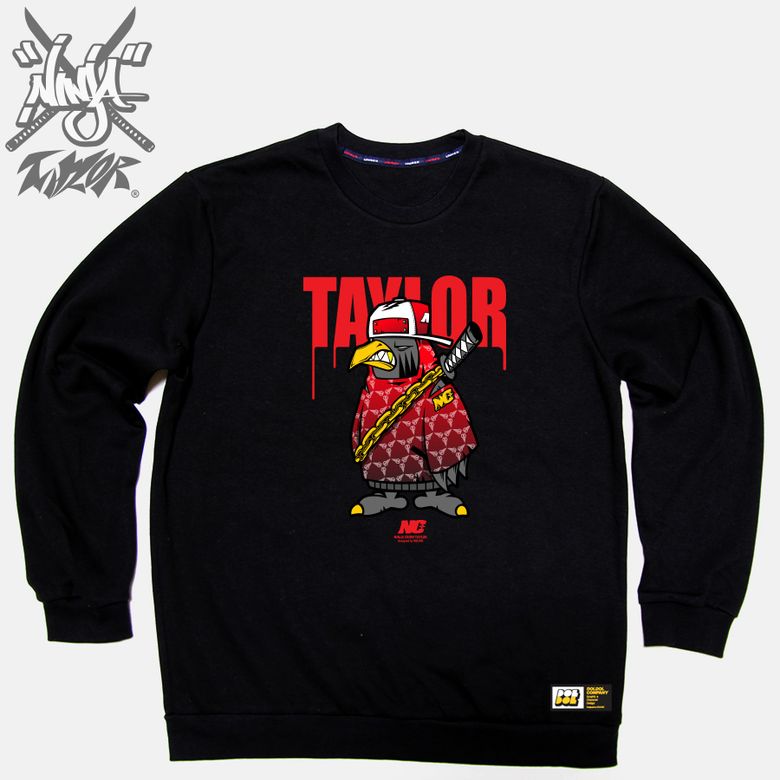 Ninja crow taylor_MTM-11 닌자 크로우 까마귀 테일러 캐릭터 그래픽 디자인 맨투맨 긴팔티