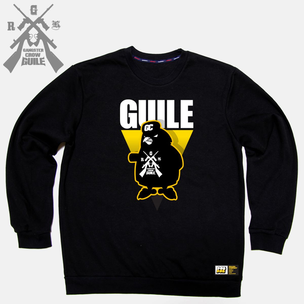 돌돌(DOLDOL) GUILE_MTM_02 갱스터 까마귀 가일 까마귀 캐릭터 그래픽 디자인 맨투맨 긴팔티
