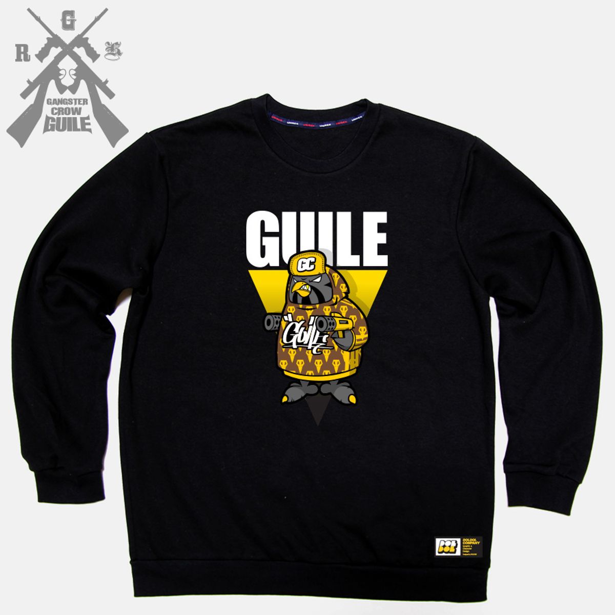 돌돌(DOLDOL) GUILE_MTM_08 갱스터 까마귀 가일 까마귀 캐릭터 그래픽 디자인 맨투맨 긴팔티