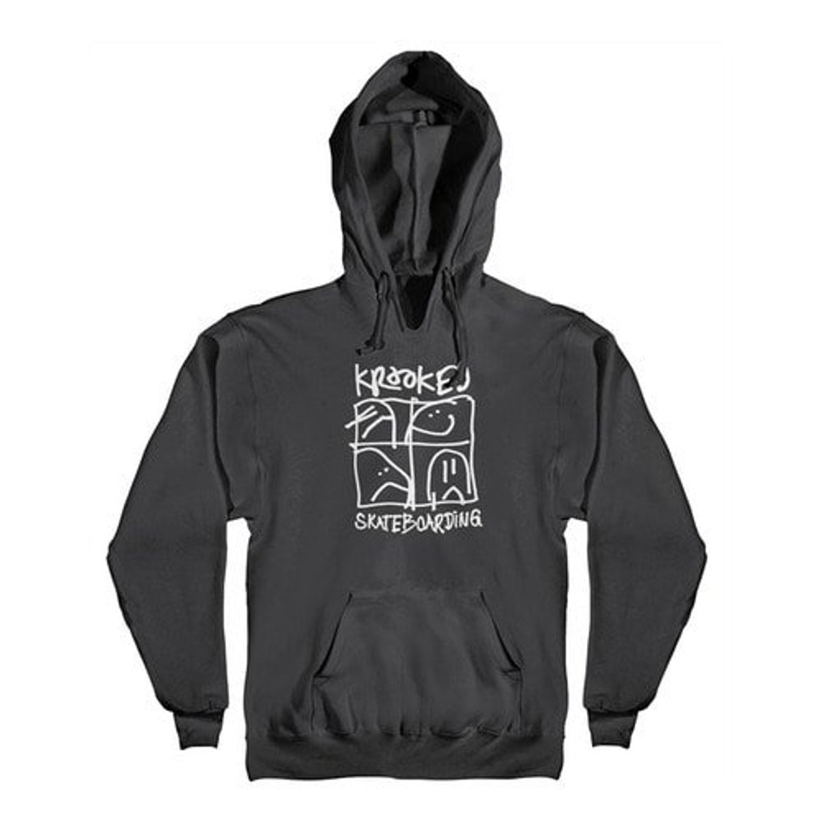 크루키드(KROOKED) KD ULTRA 2 PULLOVER HOODED SWEATSHIRT - BLACK
