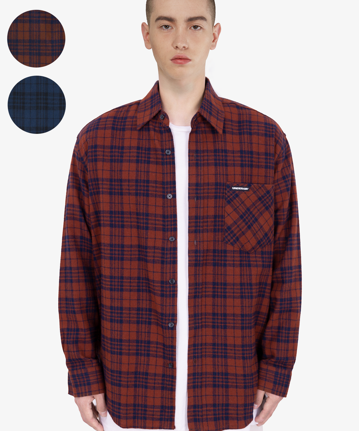 언더에어(UNDERAIR) [세미오버] STILTON CHECK SHIRTS (2 COLOR)