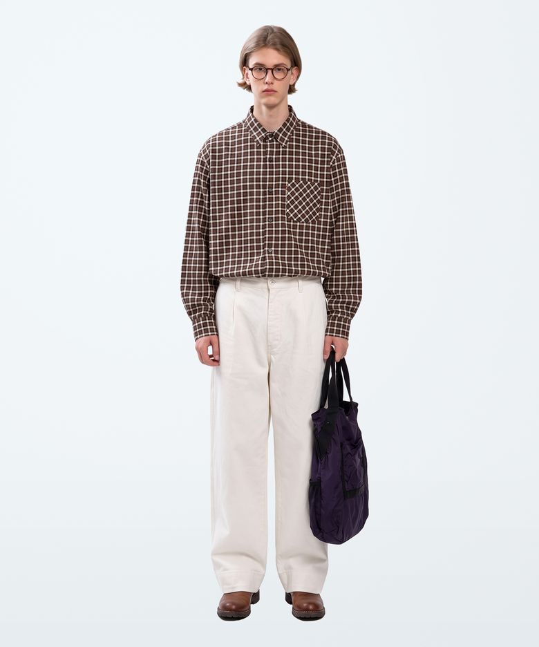 SKIP CHECK SHIRTS - BROWN
